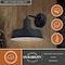 Vaxcel Hammond Steel 1 Light LED Dusk to Dawn Matte Black and White Industrial Outdoor Wall Lantern T0750 - alternate 9